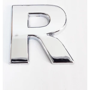 R Harfi  3,75 cm Krom Yapışkanlı