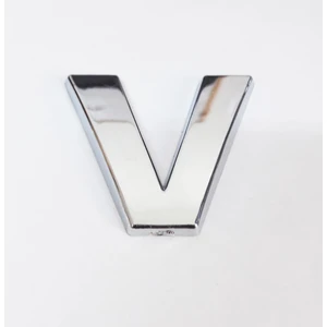 V Harfi  3,75 cm Krom Yapışkanlı