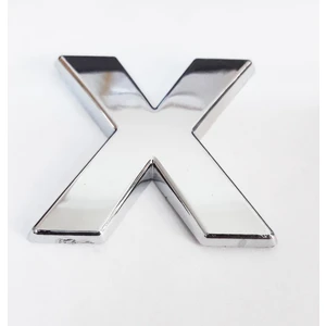 X Harfi  3,75 cm Krom Yapışkanlı