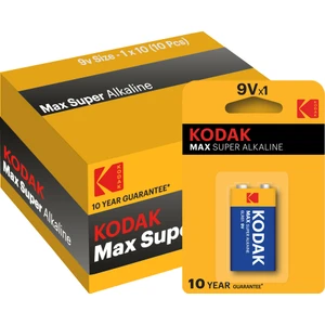 Max 10 Adet Alkalin 9 Volt Pil