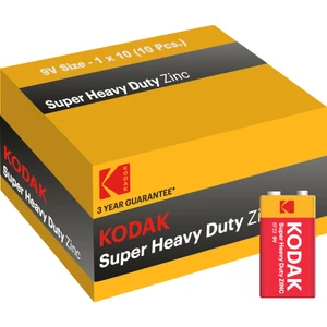 10 Adet Çinko Karbon Shrink 9 Volt Pil