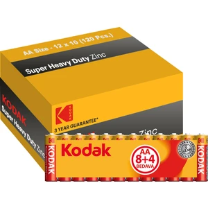 120 Adet Çinko Karbon Shrink Kalem Pil