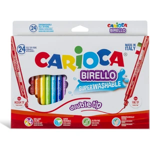 Birello Süper Yikanabilir Çift Tarafli Keçeli Boya Kalemi 24'Lü