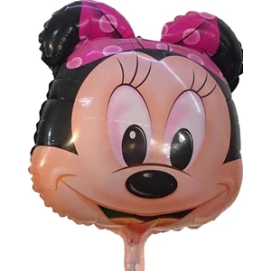 Parti Dolabı 1 Adet Siyah Pembe Minnie Mouse Folyo Şekilli Uçan Balon