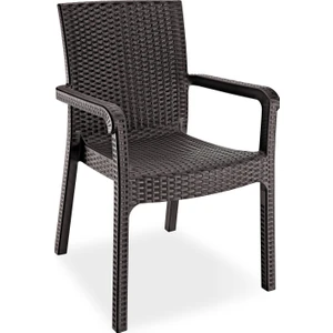 Markiz Kollu Rattan Sandalye Kahverengi H147