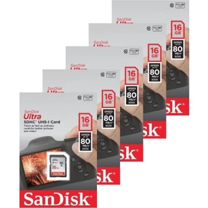 Ultra 16 GB 80mb/s SD Hafıza Kartı (5 Adet)