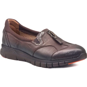 29444 Kadın Kahve Deri Halluks Comfort Ayakkabı