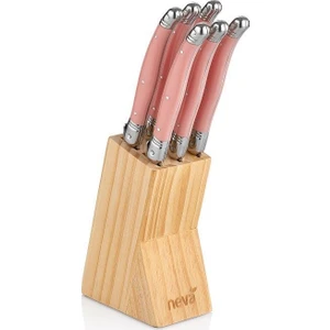 N2574 Sweet 6'Lı Mini Bıçak Seti-Pembe