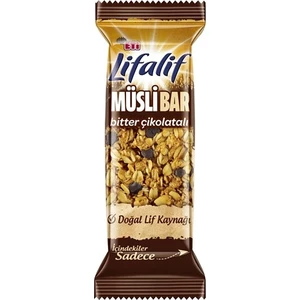 Lifalif Müsli Bar Bitter Çikolatalı 35 gr x 12 Adet