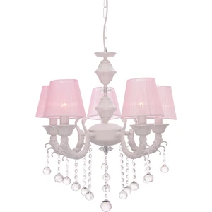 Umur Aydınlatma Novel 5'Li Beyaz Pembe Şapkalı Avize