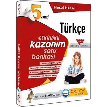 5 Sinif Turkce Etkinlikli Kazanim Soru Bankasi Canta Kitabi