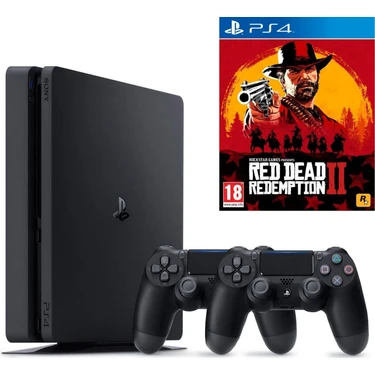 Sony Ps4 Slim 1Tb Oyun Konsolu + 2. Ps4 Kol + Ps4 Red Dead Redemption 2