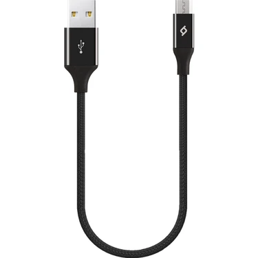 Ttec AlumiCable Mini Micro USB Şarj Kablo Siyah 30cm