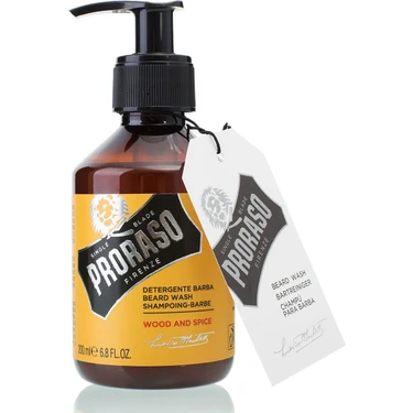 Proraso Sakal Şampuanı Wood Spice 200 ml Hassas Temizleyici ve Yumuşatıcı