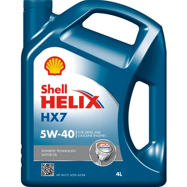 Shell Helix HX7 5W-40 4 Litre Motor Yağı (Üretim Yılı: