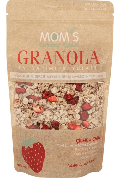 Mom'S Natural Foods Çilek Chia granola 360 gr