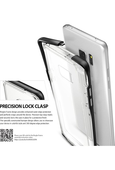 Ringke Frame Frost Galaxy Note 7 FE Çerçeveli Bumper Kılıf Mint - Extra Tam Koruma