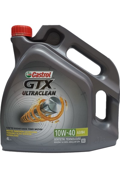 Castrol GTX Ultraclean 10W-40 A3/B4 4 Litre Motor Yağı ( Üretim Yılı: 2022 )