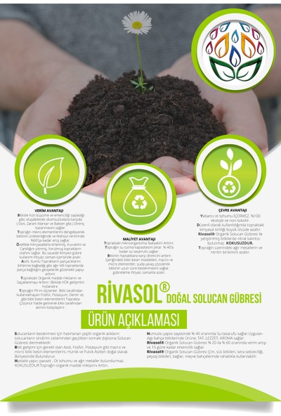 Rivasol ® %100 Organik Solucan Gübresi 20 Kg