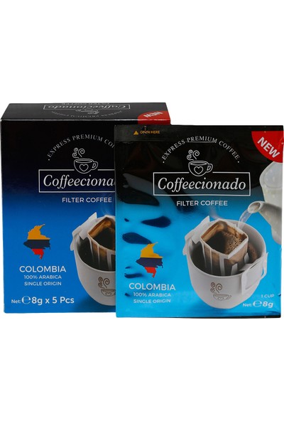 Coffeecionado Pratik Filtre Kahve Karma Set (5 adet Brasil/5 adet Colombia)