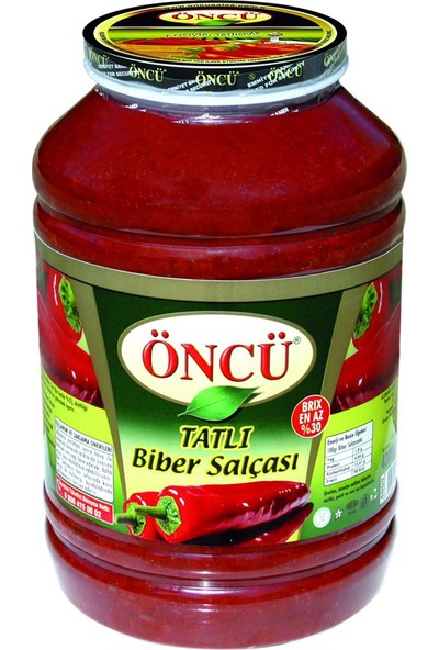 Öncü Tatlı Biber Salçası Cam Pet Kavanoz 4300 gr