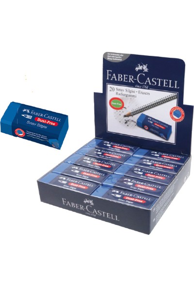 Faber-Castell No:24 Orta Boy Mavi Sınav Silgisi 20'li