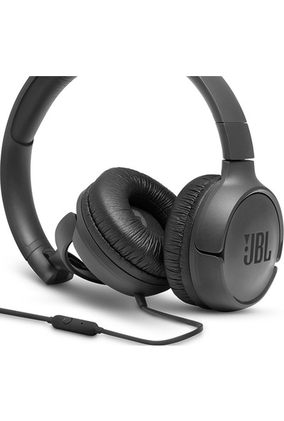 JBL T500 Mikrofonlu Kablolu Kulaküstü Siyah Kulaklık