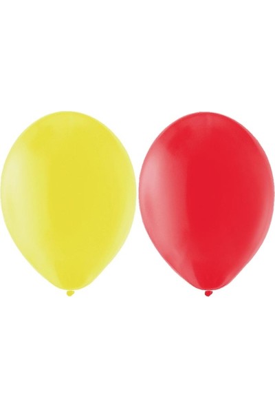 Parti Dolabı Sarı Kırmızı Renklerinde Galatasaray Balonu 25 25 Toplam 50 Adet