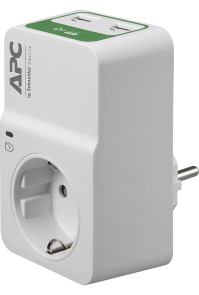 Schneider Electric APC Tekli Akım Korumalı Priz 2 USB'li PM1WU2-GR