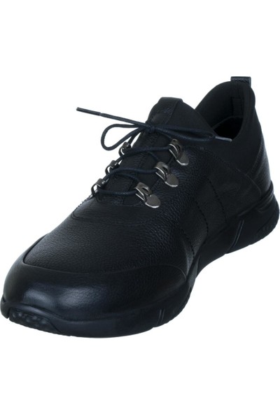 Libano Siyah Dikiş Motifli Neoprenli Bağcıklı Erkek Ayakkabı