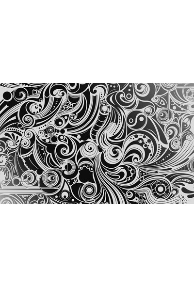 Yaylera Siyah Beyaz Şekiller Temalı Dekoratif Kanvas Tablo 70*100 cm