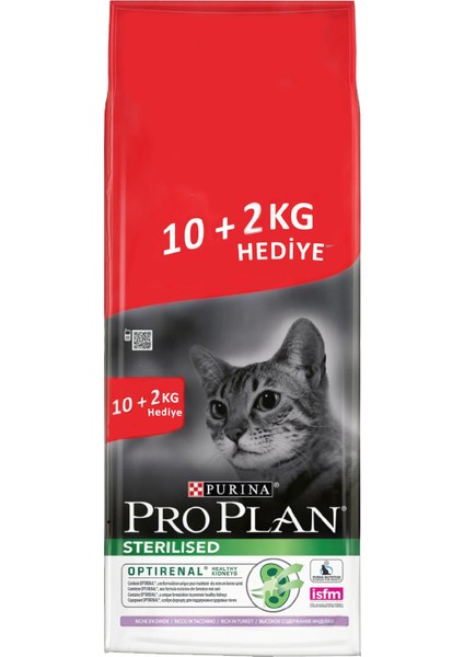 Pro Plan Sterilised Kisirlaştirilmiş Kediler Için Hindi Etli Kedi Mamasi 10+2 Kg