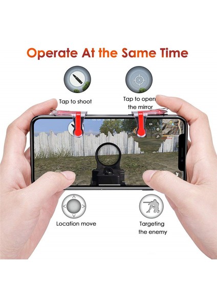 Ateş Düğmesi - PUBG - Tüm Oyun ve Telefonlar ile Uyumlu Oyun Konsolu - Universal Oyun Adaptörü