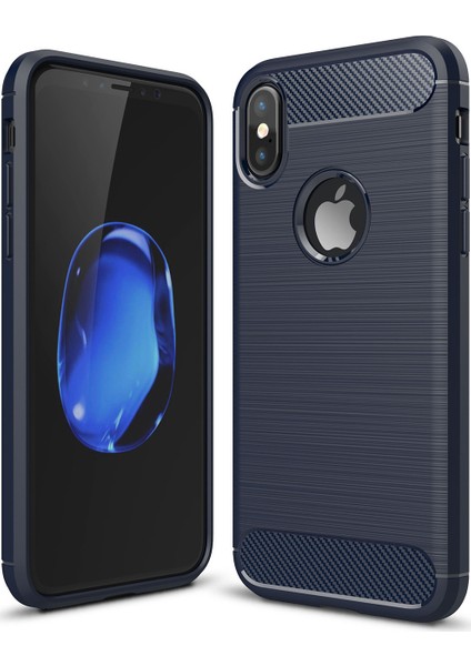 Apple iPhone XS (5.8'') Kılıf Room Silikon Lacivert