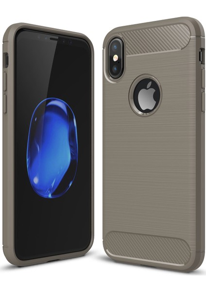 Apple iPhone XS (5.8'') Kılıf Room Silikon Gri