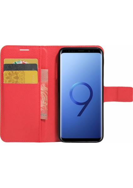 Samsung Galaxy S9 Plus Cüzdanlı Kılıf Kırmızı