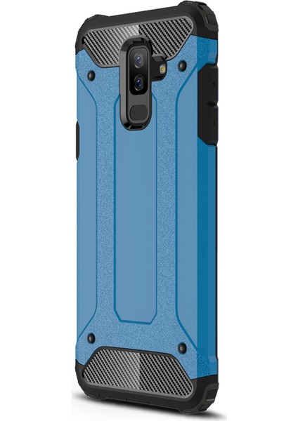 Samsung Galaxy A6 Plus 2018 Kılıf Rugged Armor Mavi