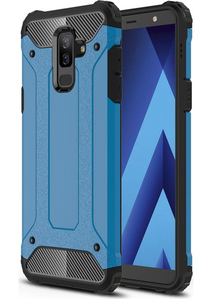 Samsung Galaxy A6 Plus 2018 Kılıf Rugged Armor Mavi