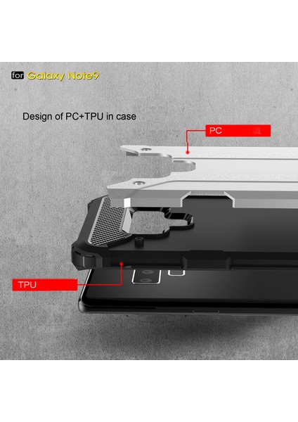 Samsung Galaxy Note 9 Kılıf Rugged Armor Kırmızı