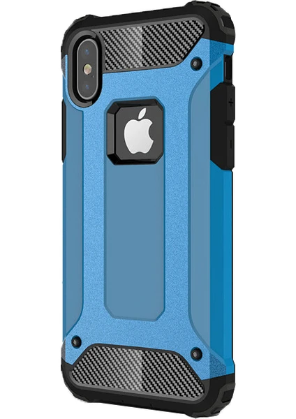 Apple iPhone XS (5.8'') Kılıf Rugged Armor Mavi