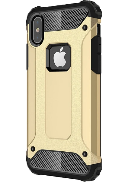 Apple iPhone XS (5.8'') Kılıf Rugged Armor Gold