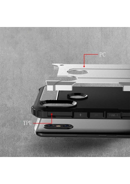 Xiaomi Mi Max 3 Kılıf Rugged Armor Siyah