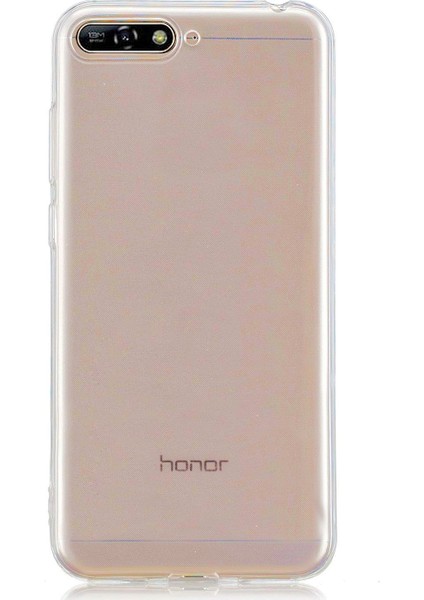 Huawei Y6 2018 Kılıf Transparent Soft Beyaz