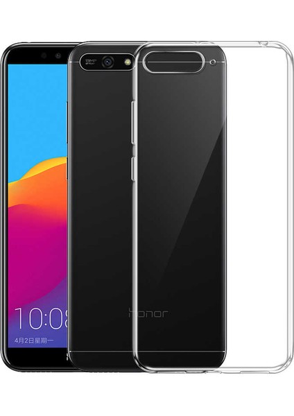 Huawei Y6 2018 Kılıf Transparent Soft Beyaz