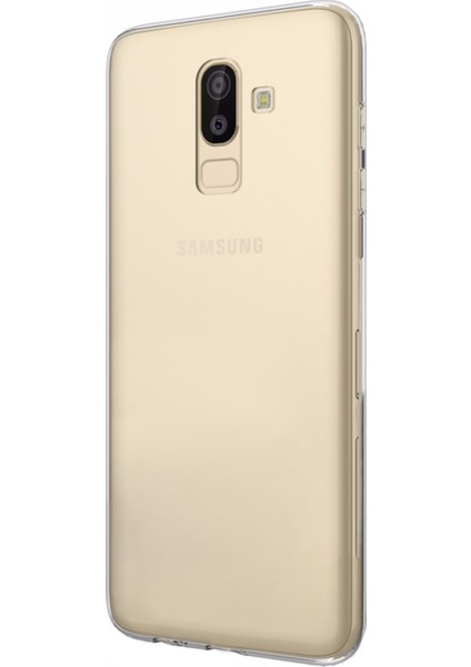 Samsung Galaxy J8 Kılıf Transparent Soft Beyaz