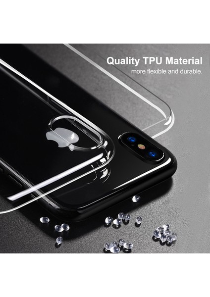 iPhone XS (5.8'') Kılıf 6 Tarafı Tam Full Koruma 360 Clear Soft Şeffaf