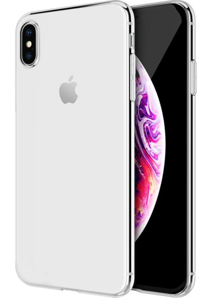 Apple iPhone XS Max (6.5'') Kılıf Transparent Soft Beyaz fiyatları