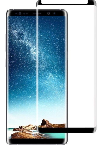 Samsung Galaxy Note 8 Tam Kaplayan Tamperli Cam Ekran Koruyucu Curved Kırılmaz Kenar Siyah fiyatları