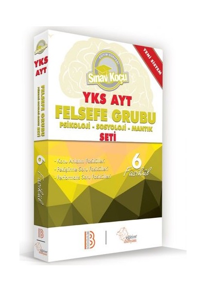 2019 YKS -AYT Felsefe Grubu Sınav Koçu Konu Anlatımlı 6 Fasikül Set