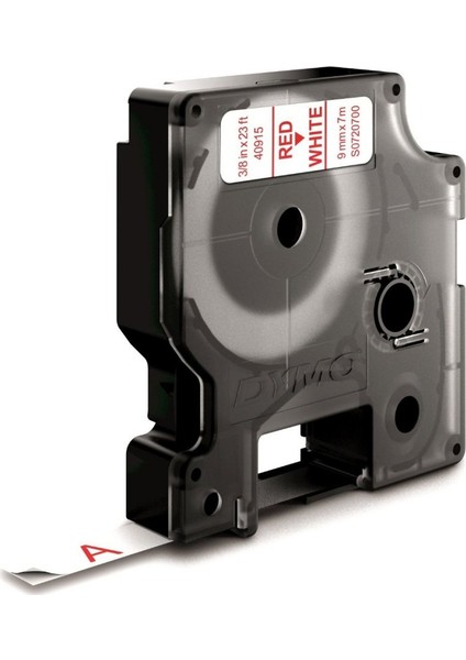Dymo D1 Serisi Beyaz Etikete Kirmizi 40915 9Mmx7M Şerit